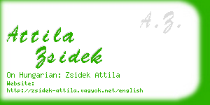 attila zsidek business card